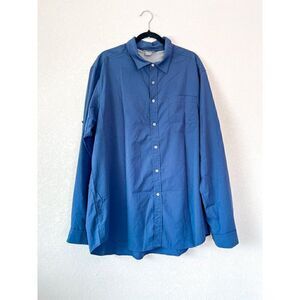 Exofficio Navy Men's Ventilation Outdoor Long-Sleeve Shirt Size 2XL
